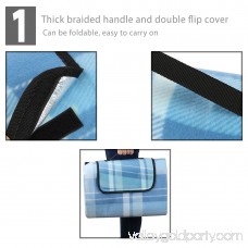 (79x79)Water Resistant Foldable Picnic Blanket Mat (White Flower) 568874283